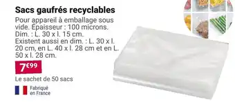 Sacs gaufrés recyclables