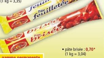 Norma Pâte brisée offre