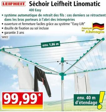 Norma Leifheit séchoir linomatic offre