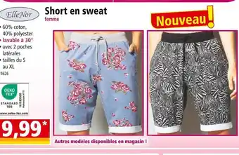 Norma Ellenor short en sweat offre