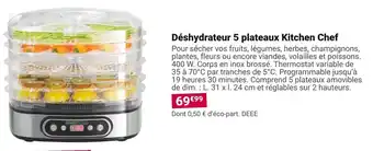 Gamm vert Kitchen chef déshydrateur 5 plateaux offre