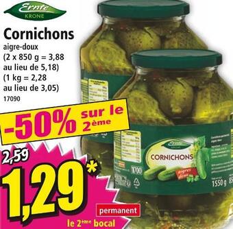 Norma Ernte krone cornichons offre