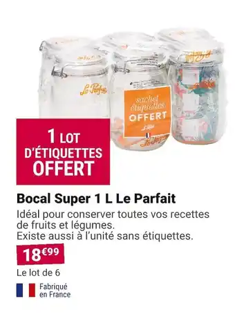 Gamm vert Le parfait bocal super 1 l offre