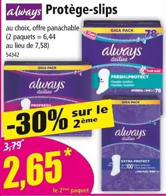 Norma Always protège-slips offre