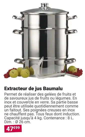 Gamm vert Baumalu extracteur de jus offre