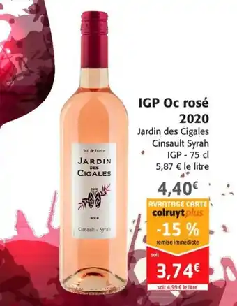 Colruyt IGP Oc Rose 2020 offre