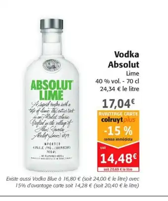 Colruyt Vodka Absolut offre