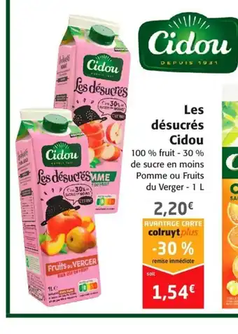 Colruyt Les Désucrés Cidou offre