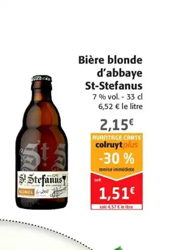 Colruyt Biére Blonde D'Abbaye St-stefanus offre