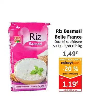 Colruyt Riz Basmati Belle France offre
