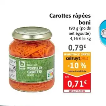 Colruyt Carottes Rapées Boni offre
