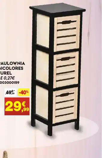 Maxi Bazar 4 Riroirs Bicolores Noir Naturel offre