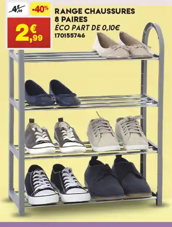 Maxi Bazar Range Chaussures 8 Paires offre
