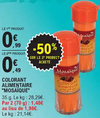 E.Leclerc Colorant Alimentaire "Mosaïque" offre
