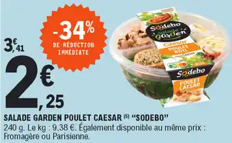 E.Leclerc Salade Garden Poulet Caesar offre