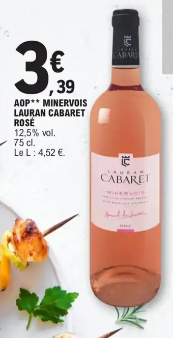 E.Leclerc AOP** MINERVOIS LAURAN CABARET ROSÉ offre