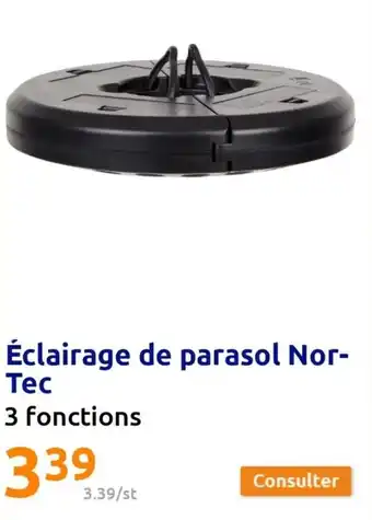 Action Éclairage de parasol Nor-Tec 3 fonctions offre