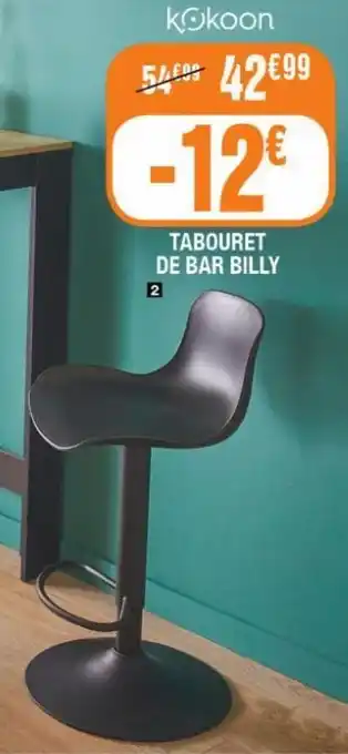 La Foir'Fouille Tabouret de bar billy offre