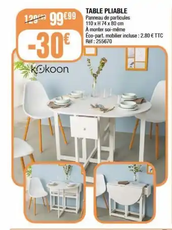 La Foir'Fouille Table pliable offre