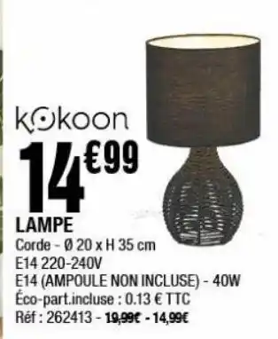 La Foir'Fouille Lampe offre