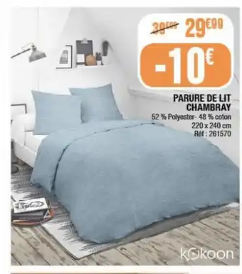 La Foir'Fouille Parure de lit chambray offre