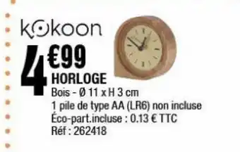 La Foir'Fouille Horloge offre
