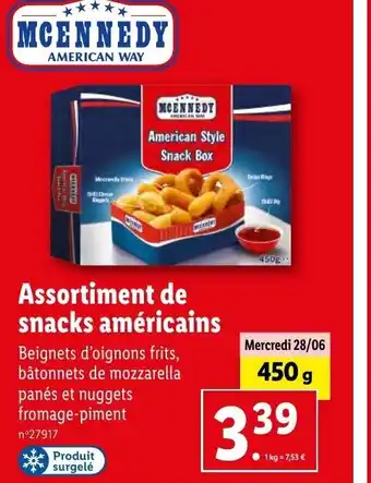 Lidl Assortiment de snacks américains offre