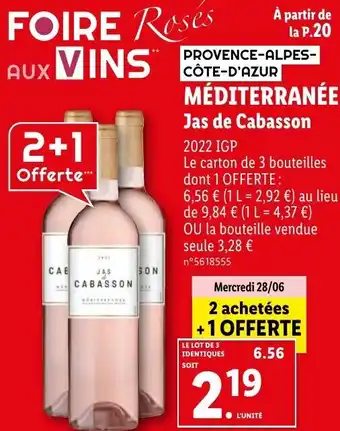 Lidl MÉDITERRANÉE Jas de Cabasson offre