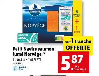 Lidl Petit Navire saumon fumé Norvège (5) offre