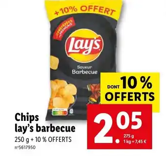 Lidl Chips lay's barbecue offre