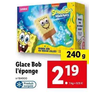 Lidl Glace Bob l'éponge offre