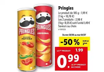 Lidl Pringles offre