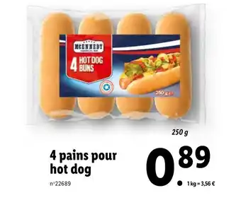 4 pains pour hot dog