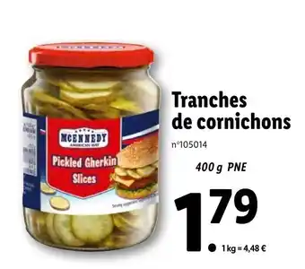 Lidl Tranches de cornichons offre