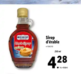 Lidl Sirop d'érable offre
