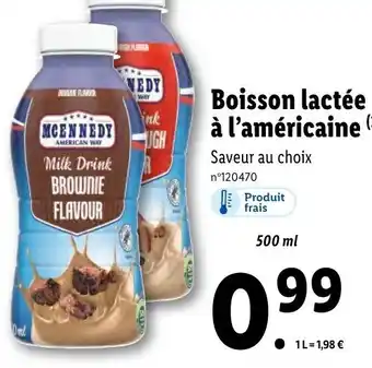 Lidl Boisson lactée à l'américaine (³) offre