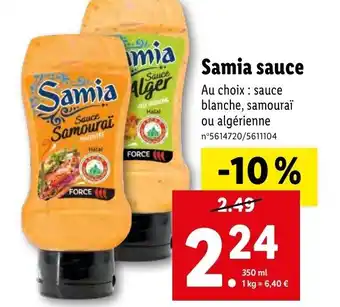 Lidl Samia sauce offre
