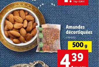Lidl Amandes décortiquées offre