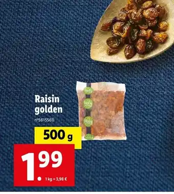 Lidl Raisin golden offre
