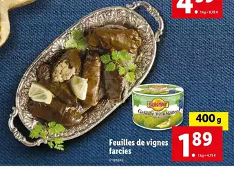 Lidl Feuilles de vignes farcies offre