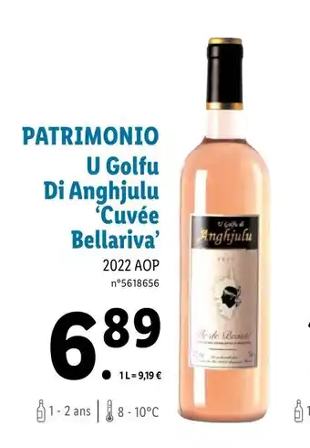 Lidl PATRIMONIO U Golfu Di Anghjulu 'Cuvée Bellariva' Anghjulu offre