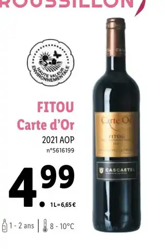 FITOU Carte d'Or