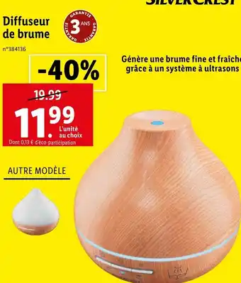 Lidl Diffuseur de brume offre