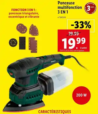 Lidl Ponceuse multifonction 3 3 EN 1 offre