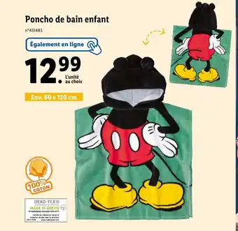 Lidl Poncho de bain enfant offre