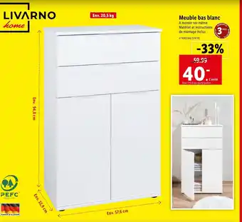 Lidl Meuble bas blanc offre