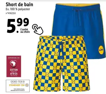 Lidl Short de bain Ex. 100 % polyester offre