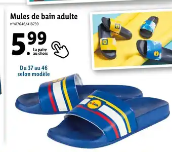 Lidl Mules de bain adulte offre