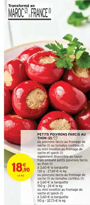 Intermarché PETITS POIVRONS FARCIS AU THON (2) offre