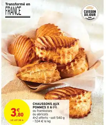 Intermarché CHAUSSONS AUX POMMES X 6 ou framboises offre